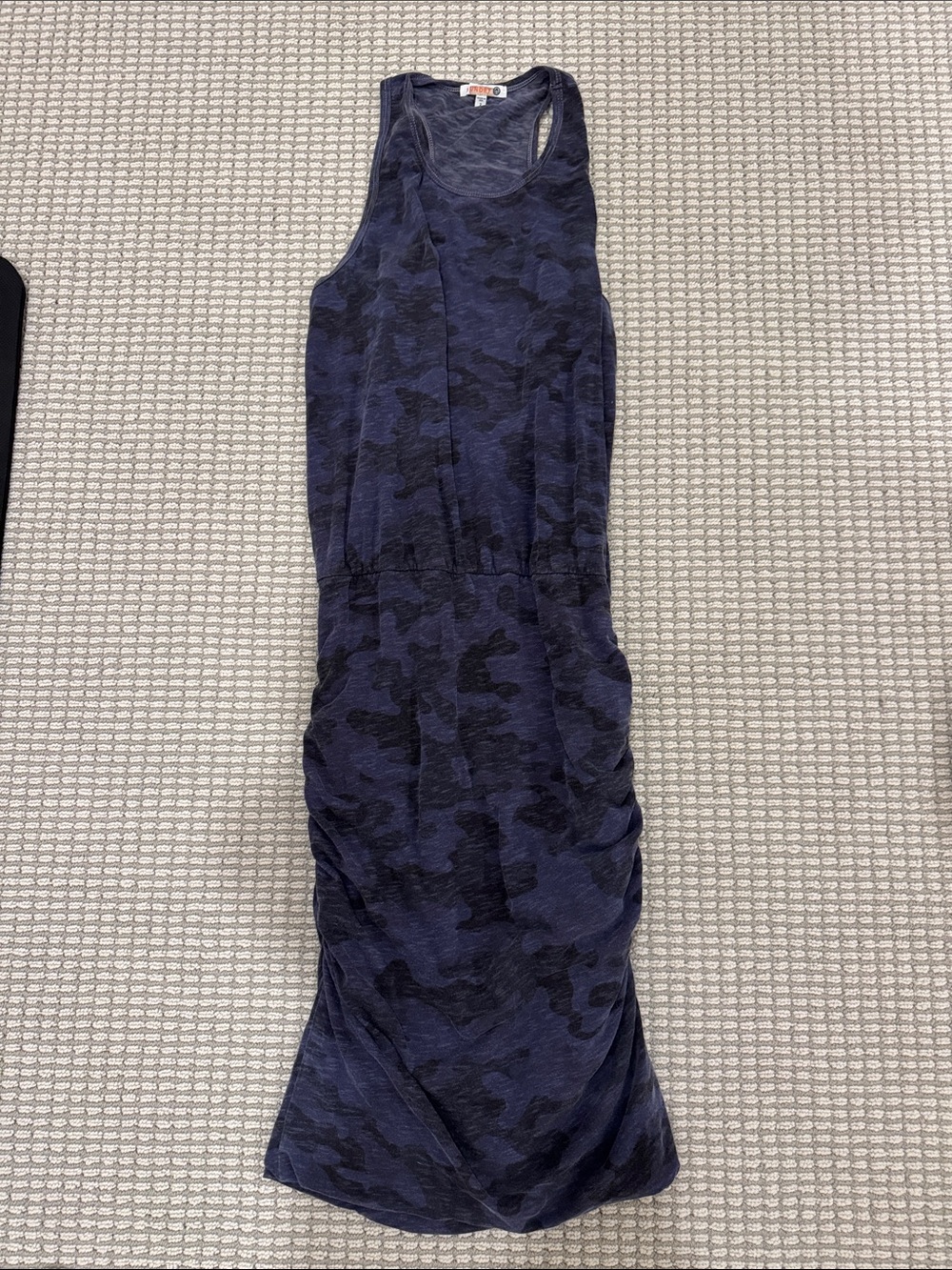 Sundry Navy Camo Sleeveless Maxi Dress
